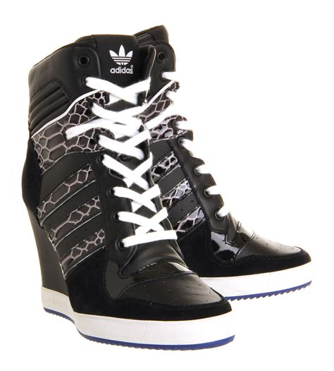 adidas wedges schwarz|adidas high heel wedge sneakers.